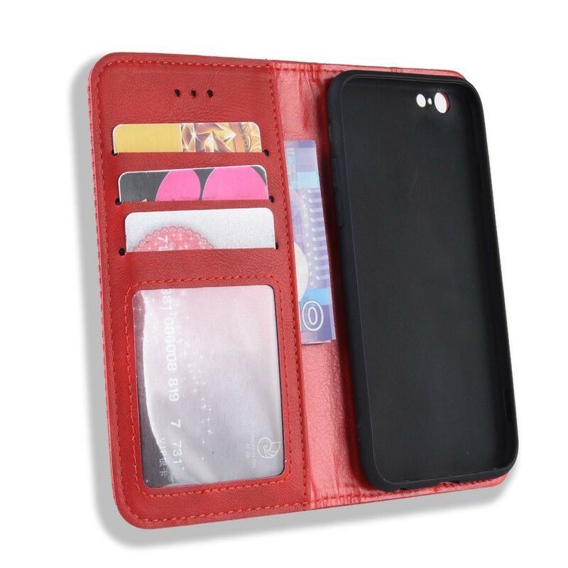 Cover iPhone 6 / 6S Flip Cover Vintage Stiliseret Lædereffekt