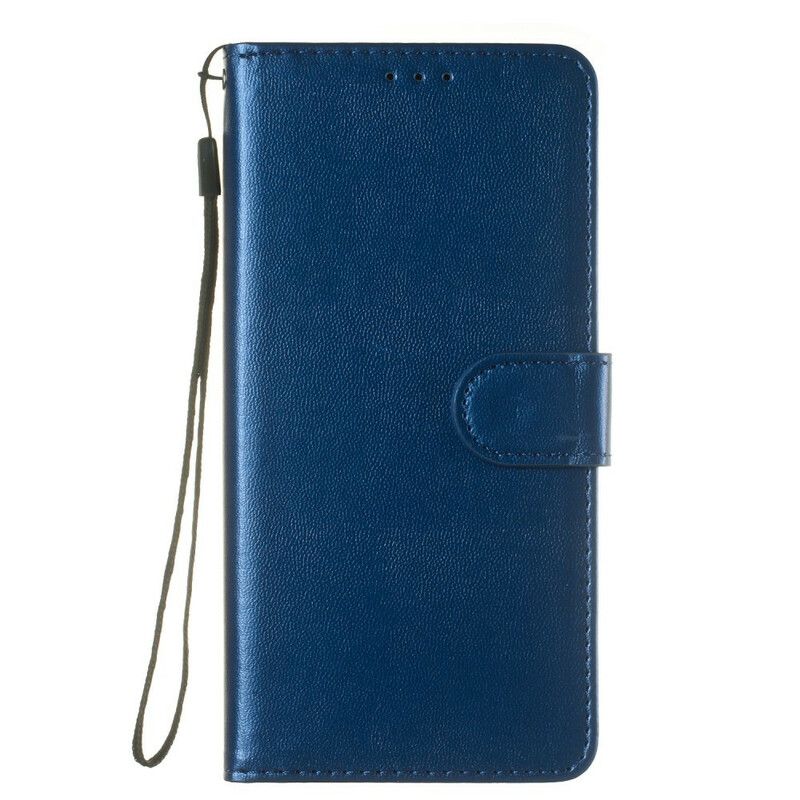 Flip Cover iPhone 6 / 6S Med Snor Lædereffektrem I Ren Farve
