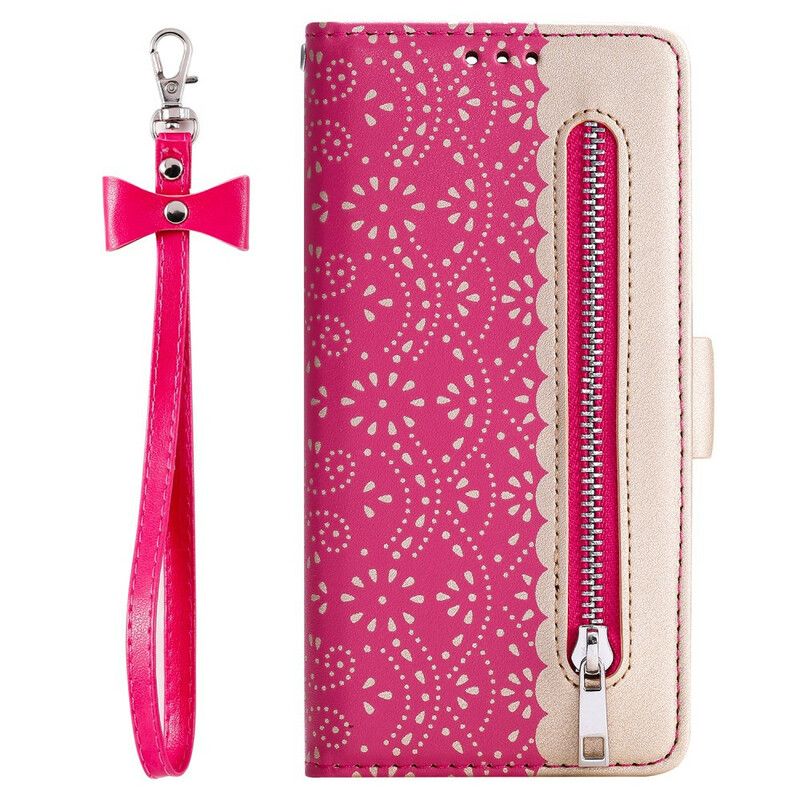 Flip Cover iPhone 6 / 6S Med Snor Møntpung Med Blondebånd