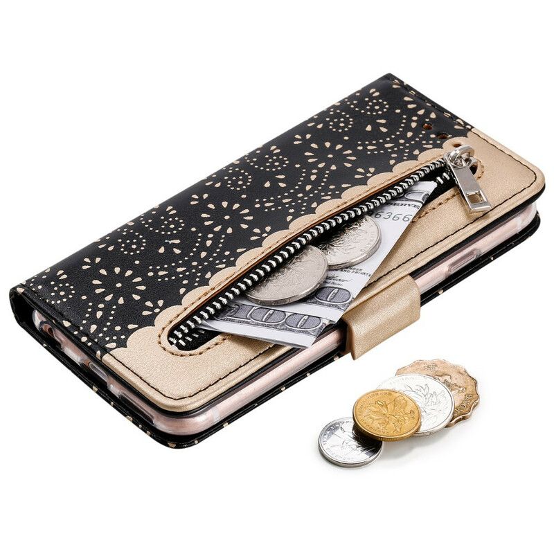 Flip Cover iPhone 6 / 6S Med Snor Møntpung Med Blondebånd