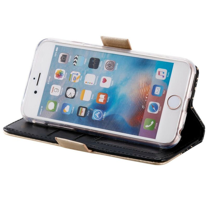 Flip Cover iPhone 6 / 6S Med Snor Møntpung Med Blondebånd
