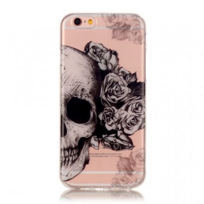 Mobilcover iPhone 6 / 6S Transparent Blomsterkranie