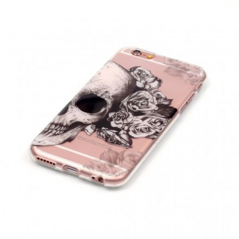 Mobilcover iPhone 6 / 6S Transparent Blomsterkranie