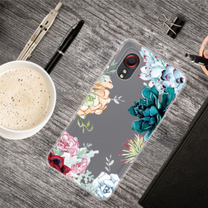 Cover Samsung Galaxy XCover 5 Sømløse Akvarelblomster