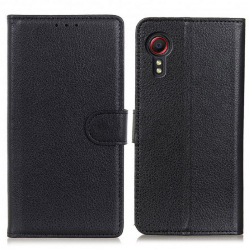 Flip Cover Samsung Galaxy XCover 5 Traditionelt Kunstlæder
