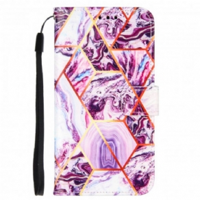 Læder Cover Samsung Galaxy XCover 5 Geometrisk Marmor