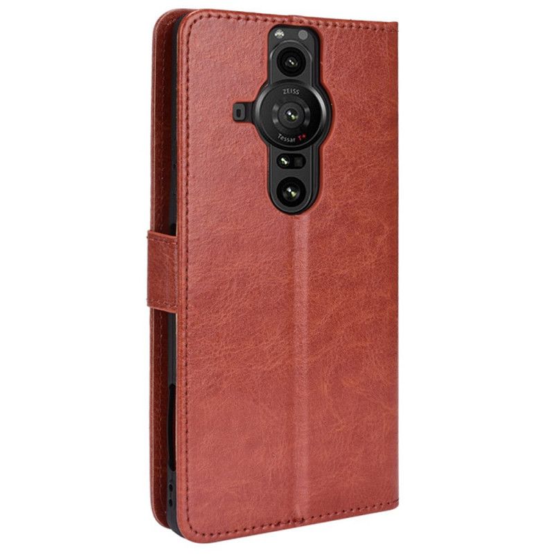 Flip Cover Sony Xperia Pro-I Flashy Imiteret Læder