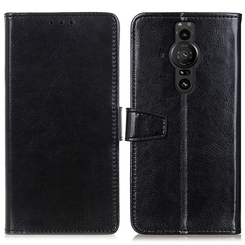 Flip Cover Sony Xperia Pro-I Simpel Skinnende Lædereffekt