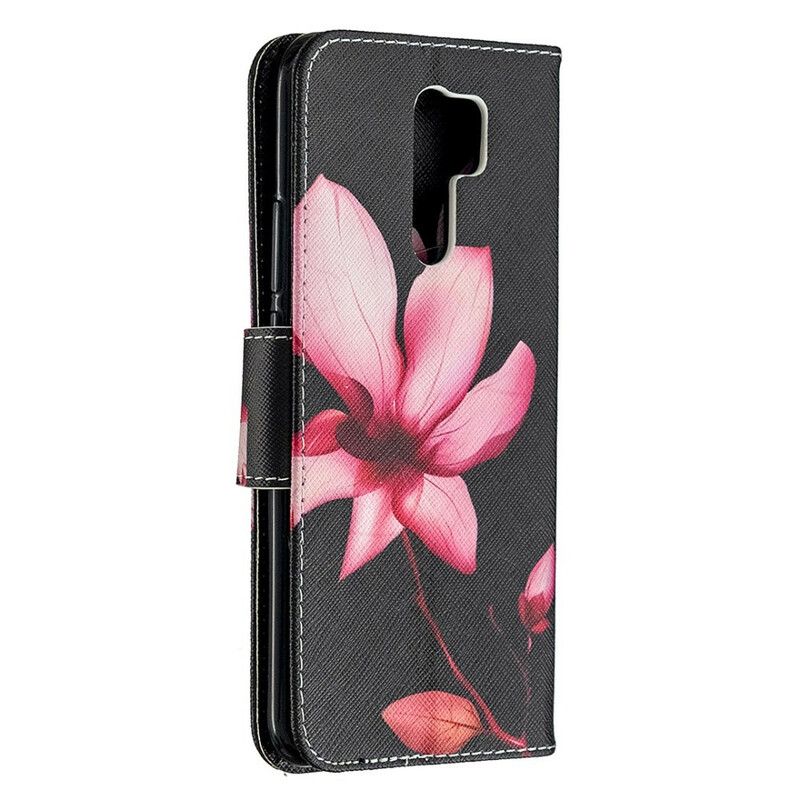 Flip Cover Xiaomi Redmi 9 Pink Blomst