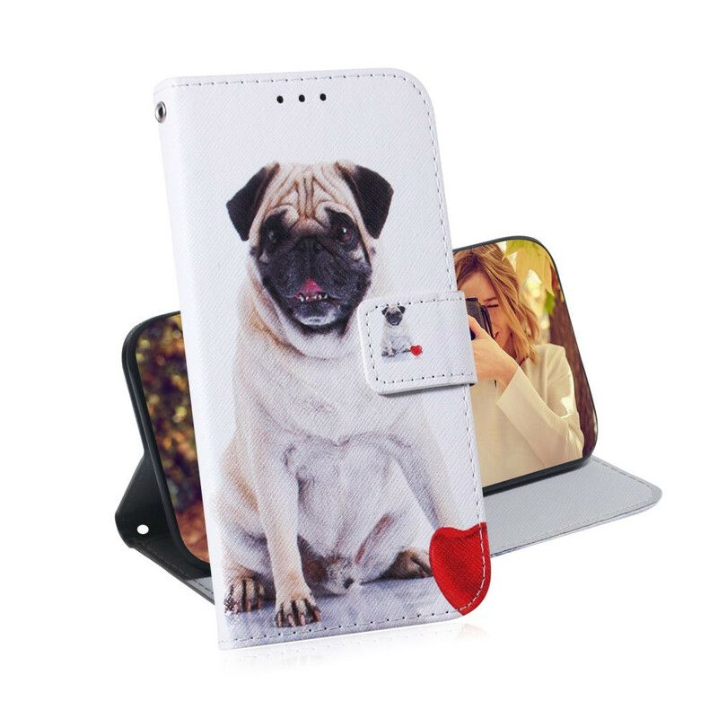 Læder Cover Xiaomi Redmi 9 Mopshund