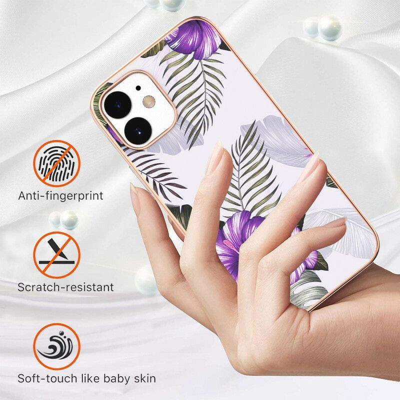 Cover iPhone 12 Mini Lilla Blomster