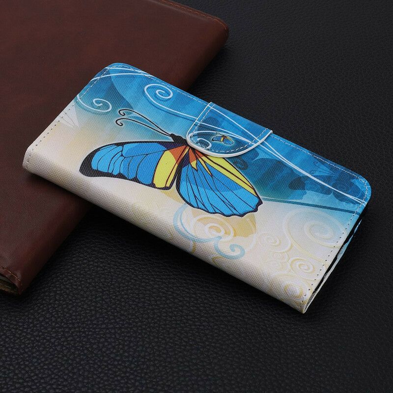 Flip Cover iPhone 12 Mini Farverig Sommerfugl