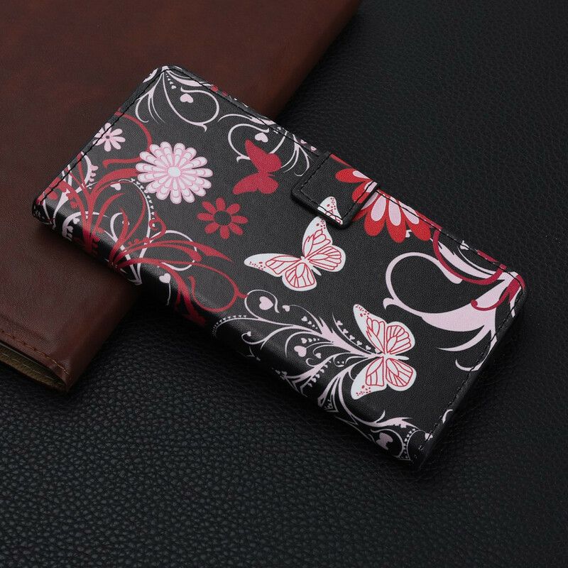 Flip Cover iPhone 12 Mini Sindssyge Sommerfugle
