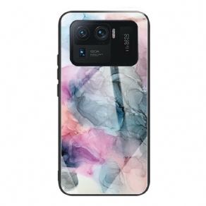 Cover Xiaomi Mi 11 Ultra Akvarel Marmor Hærdet Glas