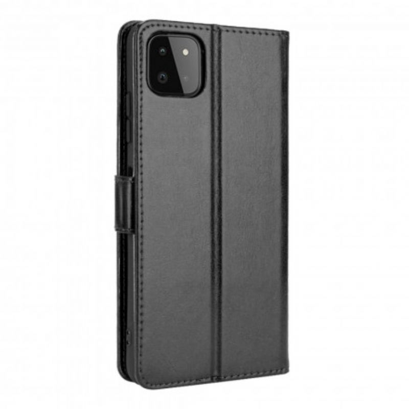 Flip Cover Samsung Galaxy A22 5G Flashy Imiteret Læder