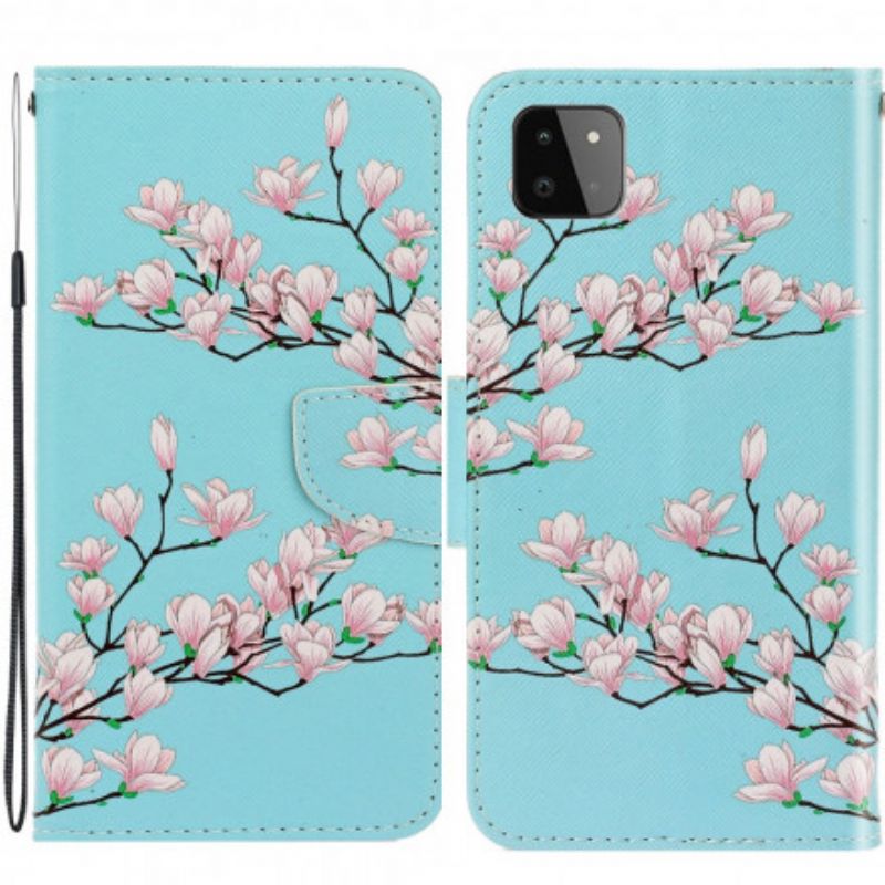 Flip Cover Samsung Galaxy A22 5G Med Snor Stroptræ