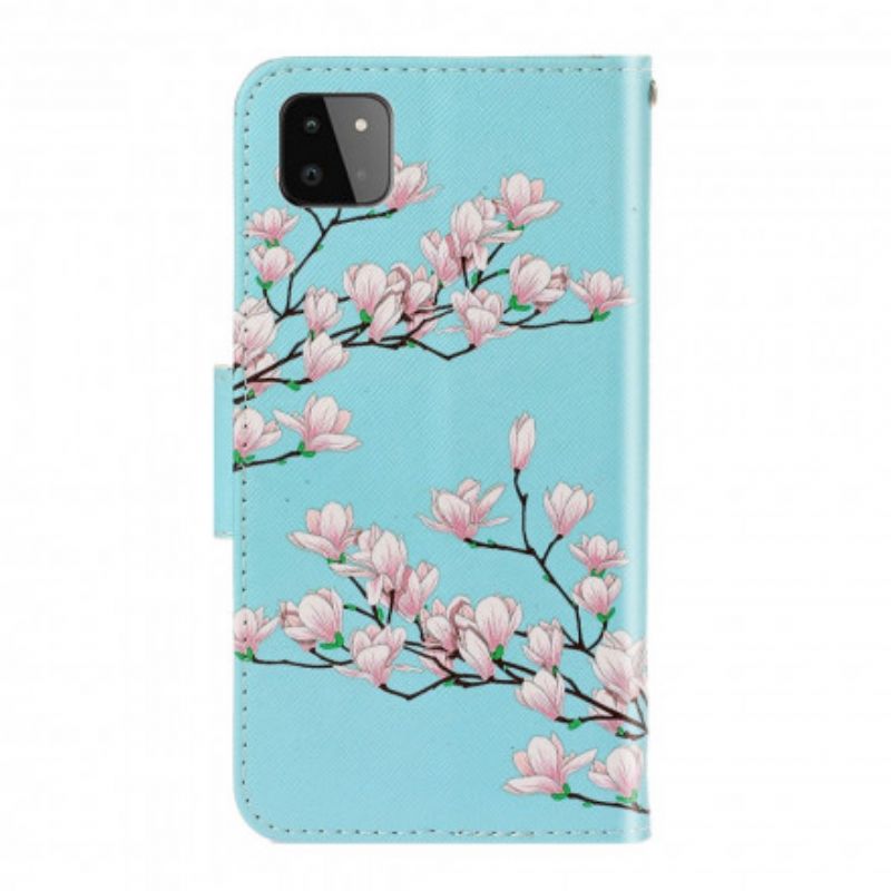 Flip Cover Samsung Galaxy A22 5G Med Snor Stroptræ