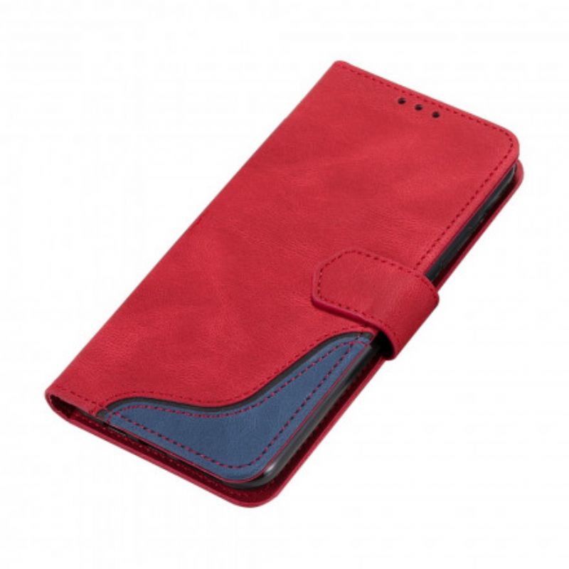 Læder Cover Samsung Galaxy A22 5G Skin-feel Wave