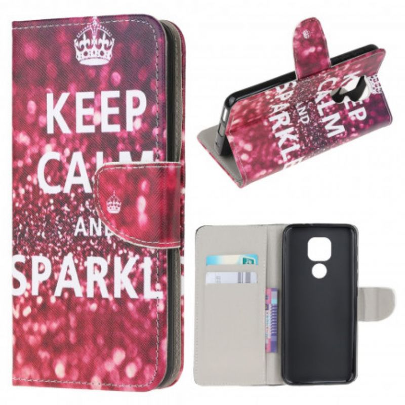 Flip Cover Moto G9 Play Bevar Roen Og Gnistre