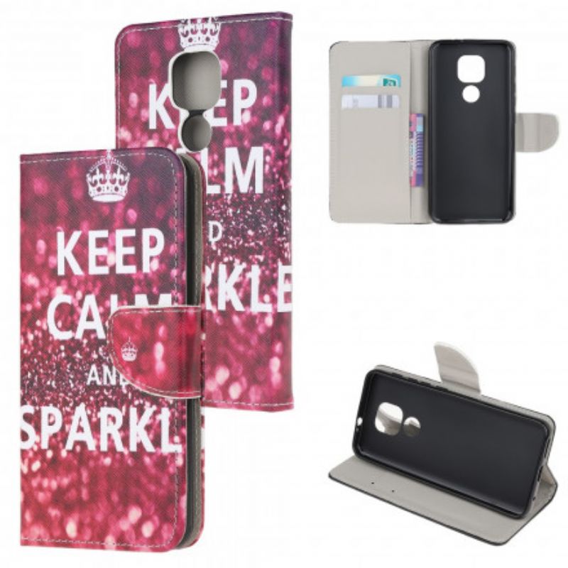 Flip Cover Moto G9 Play Bevar Roen Og Gnistre