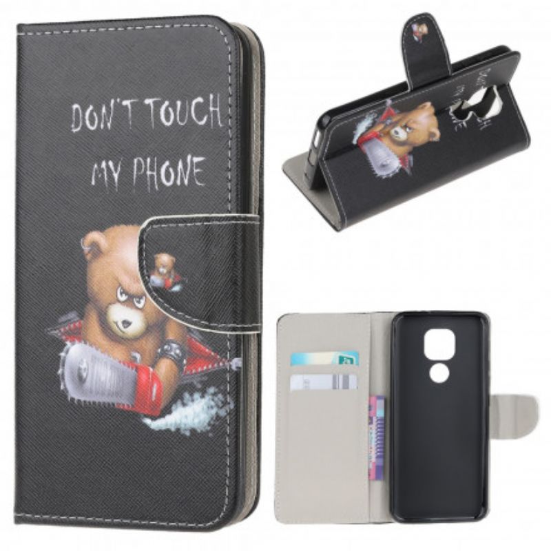 Flip Cover Moto G9 Play Farlig Bjørn