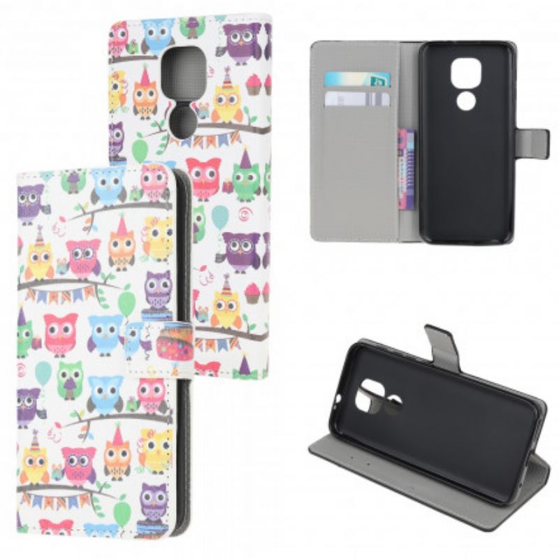 Flip Cover Moto G9 Play Flere Ugler