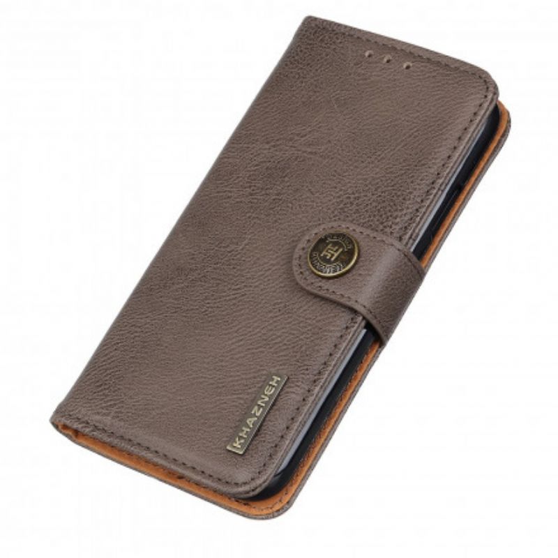 Flip Cover Moto G9 Play Imiteret Læder Khazneh