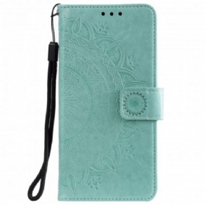 Læder Cover Moto G9 Play Søn Mandala