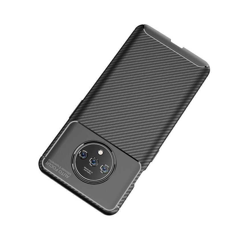 Cover OnePlus 7T Fleksibel Kulfibertekstur