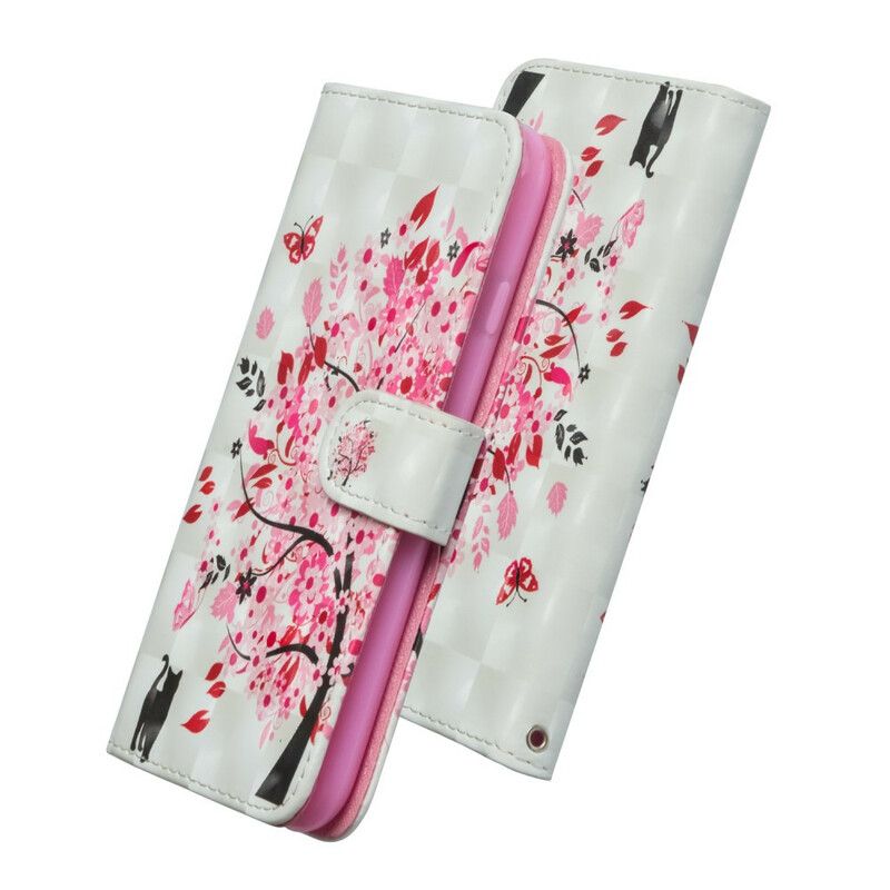 Flip Cover OnePlus 7T Pink Træ