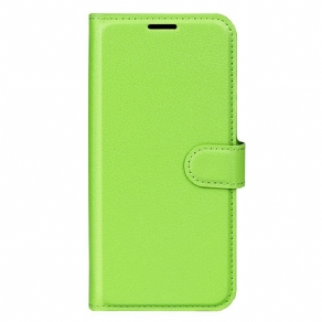 Flip Cover Xiaomi 13 Klassisk Litchi Imiteret Læder