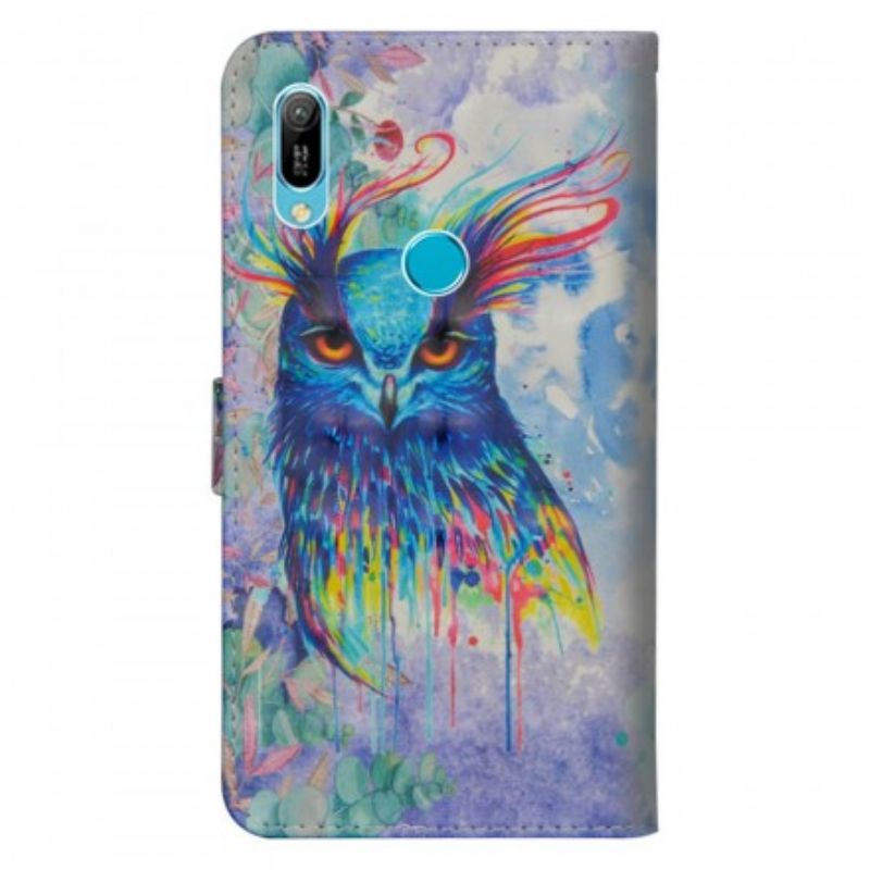 Flip Cover Huawei Y6 2019 / Honor 8A Akvarel Fugl