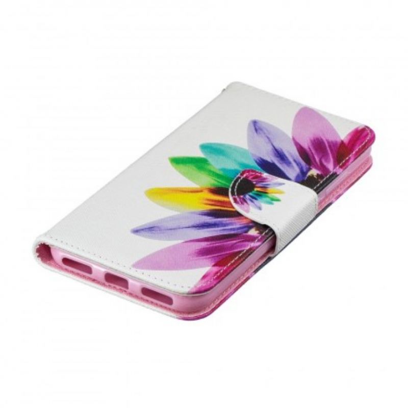 Flip Cover Huawei Y6 2019 / Honor 8A Akvarelblomst