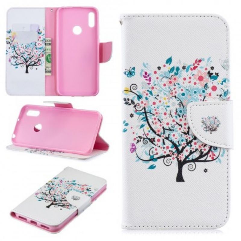 Flip Cover Huawei Y6 2019 / Honor 8A Blomstret Træ