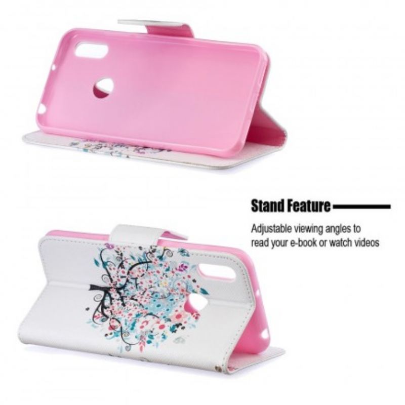 Flip Cover Huawei Y6 2019 / Honor 8A Blomstret Træ