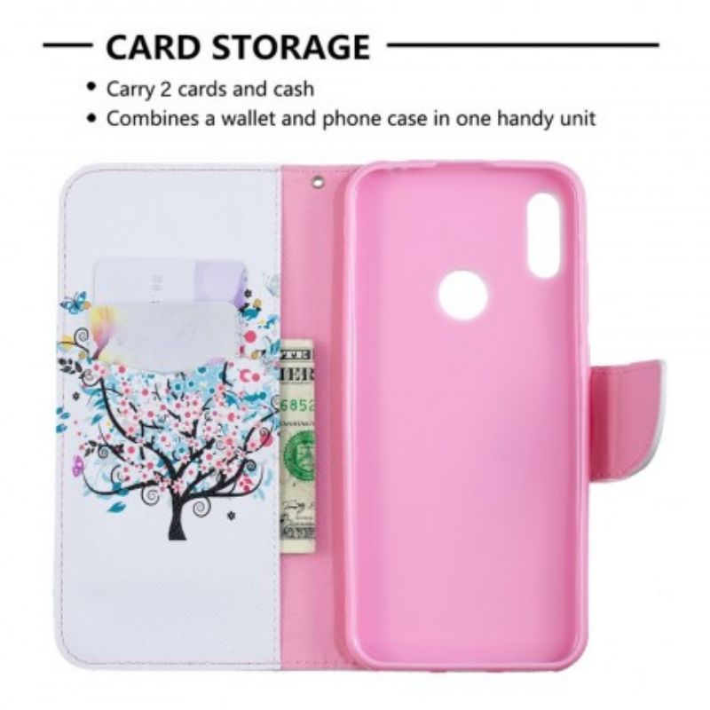Flip Cover Huawei Y6 2019 / Honor 8A Blomstret Træ