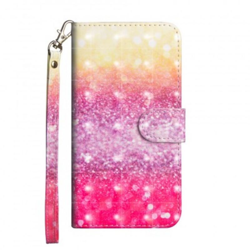 Flip Cover Huawei Y6 2019 / Honor 8A Magenta Glitter Gradient