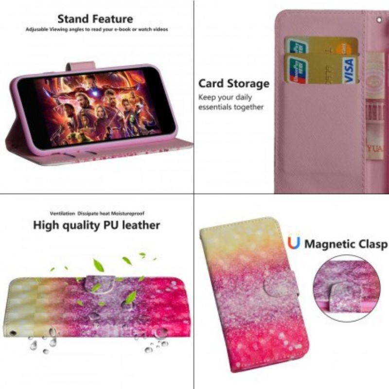 Flip Cover Huawei Y6 2019 / Honor 8A Magenta Glitter Gradient