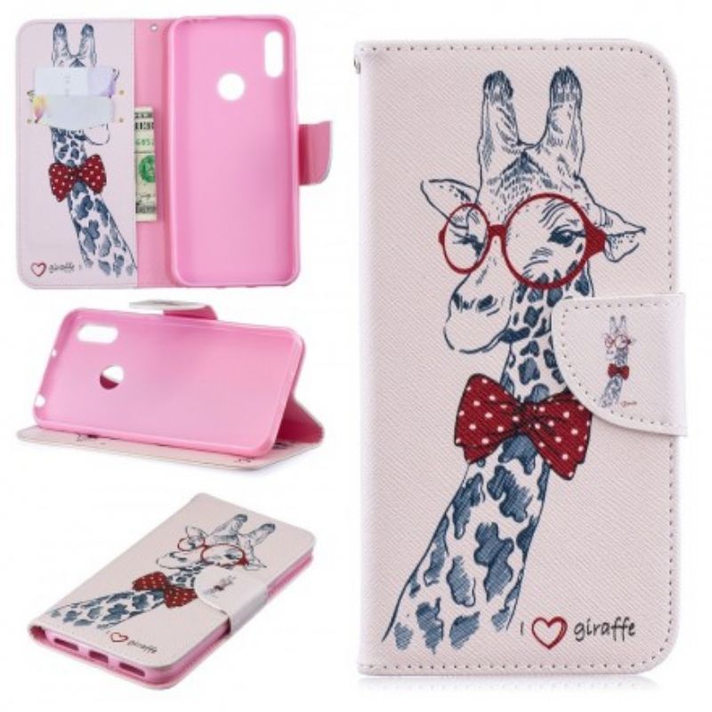 Flip Cover Huawei Y6 2019 / Honor 8A Nørdet Giraf