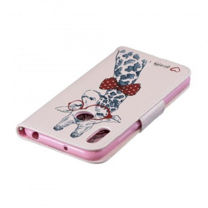 Flip Cover Huawei Y6 2019 / Honor 8A Nørdet Giraf