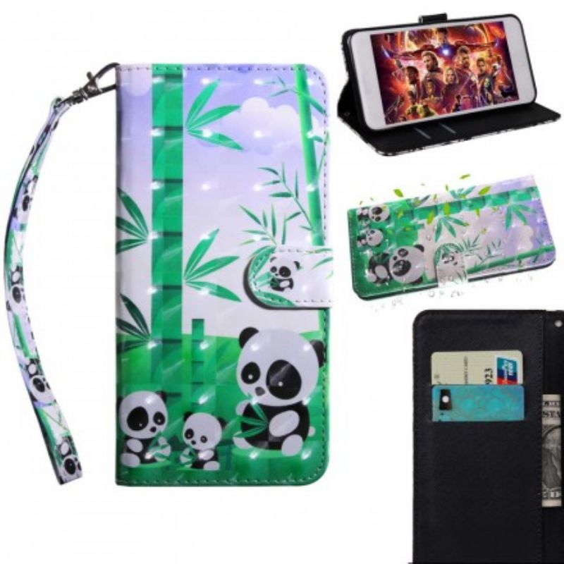 Flip Cover Huawei Y6 2019 / Honor 8A Pandafamilien