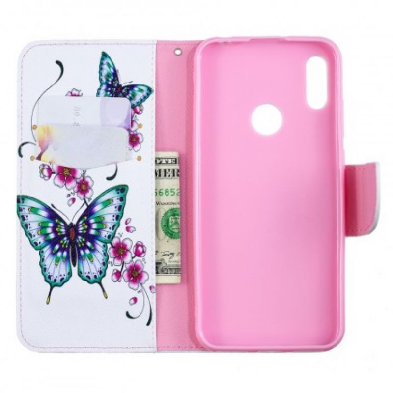Flip Cover Huawei Y6 2019 / Honor 8A Vidunderlige Sommerfugle