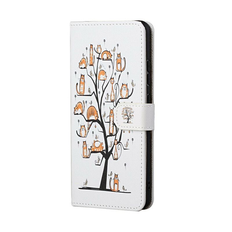 Flip Cover OnePlus Nord CE 5G Med Snor Funky Katte Med Rem