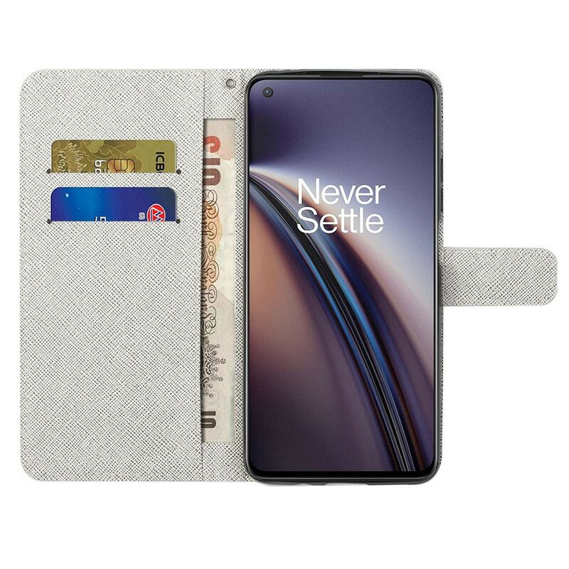 Flip Cover OnePlus Nord CE 5G Med Snor Funky Katte Med Rem