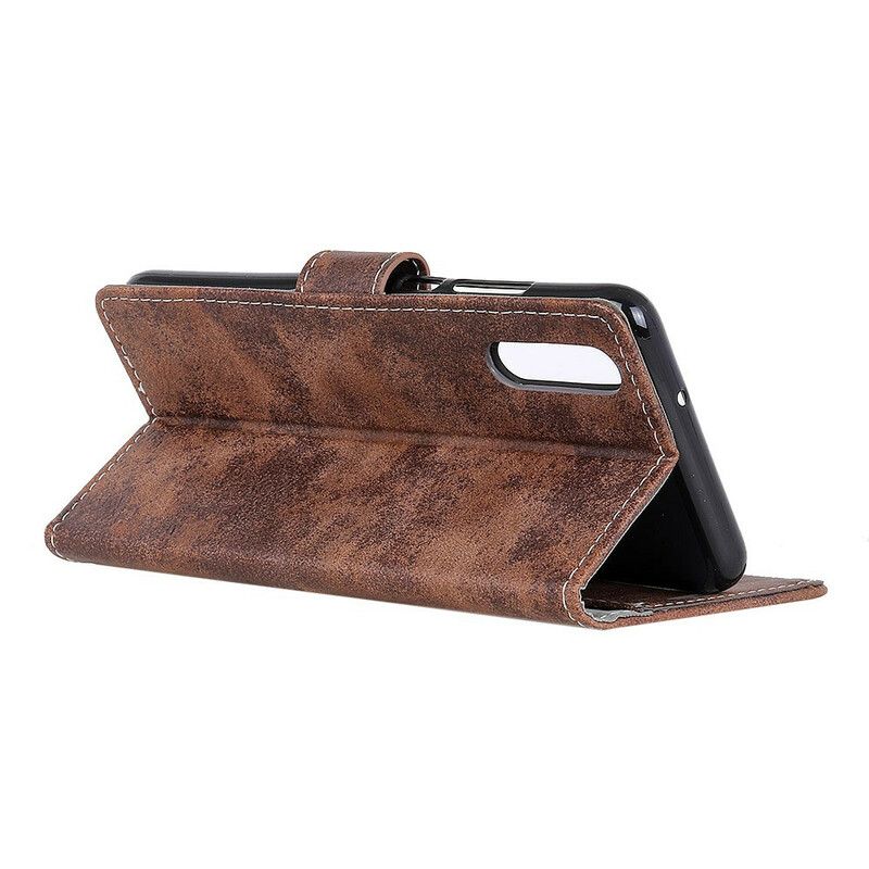 Læder Cover Sony Xperia 5 II Vintage Lædereffekt