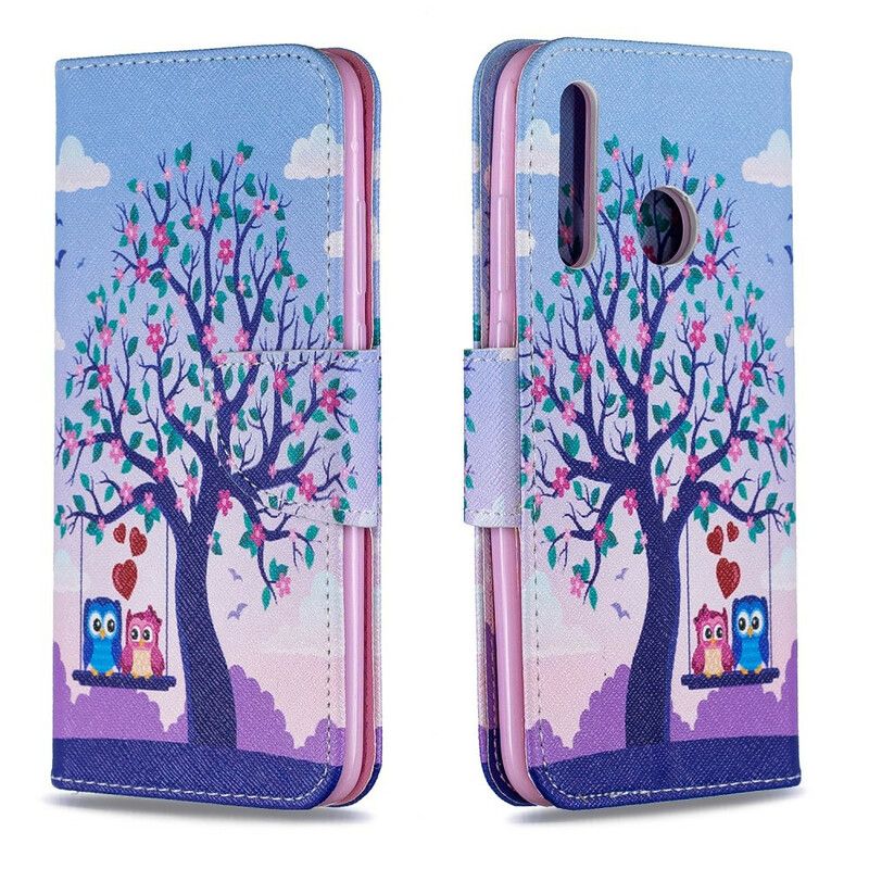 Flip Cover Huawei P Smart Plus 2019 Ugler På Gyngen
