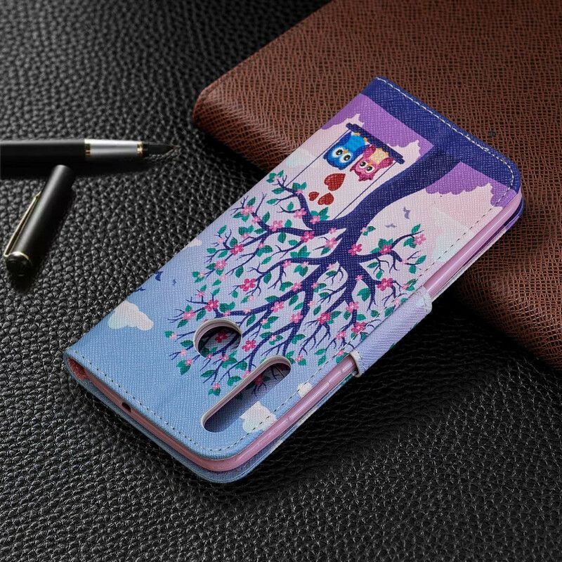 Flip Cover Huawei P Smart Plus 2019 Ugler På Gyngen