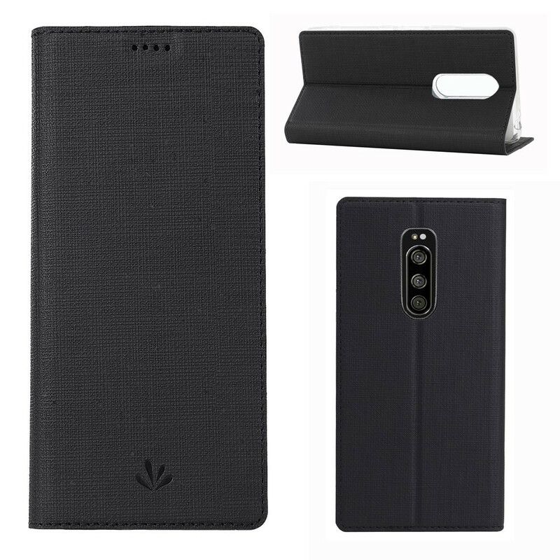 Cover Sony Xperia 1 Flip Cover Tekstureret