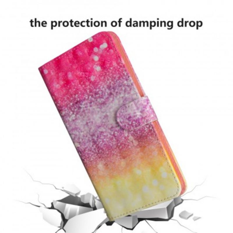 Flip Cover Sony Xperia 1 Magenta Glitter Gradient