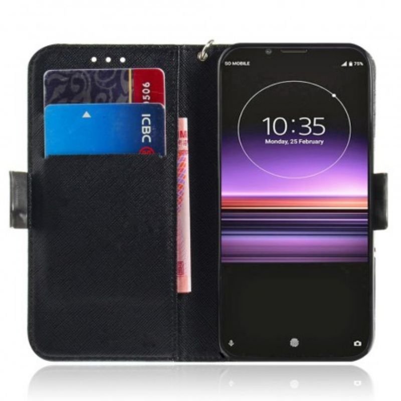 Flip Cover Sony Xperia 1 Med Snor Masterful Strappy Mandala